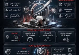 اینفوگرافیک: مسیرهای اجرایی استراتژی و تعالی سازمانی در شرکت فولاد اکسین خوزستان