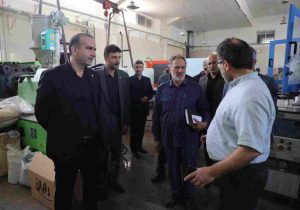 پیگیری میدانی مدیرعامل سازمان به همراه بازرس كل استان جهت رفع موانع واحدهای تولیدی