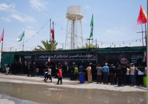 خدمت‌رسانی شبانه‌روزی موکب «باب‌الحسین (ع)» بیدبلند خلیج فارس به زائران اربعین حسینی