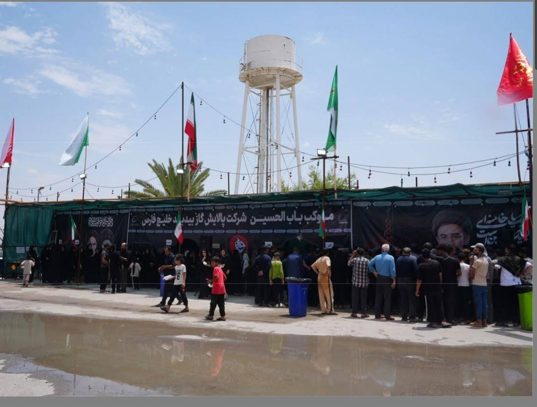 خدمت‌رسانی شبانه‌روزی موکب «باب‌الحسین (ع)» بیدبلند خلیج فارس به زائران اربعین حسینی
