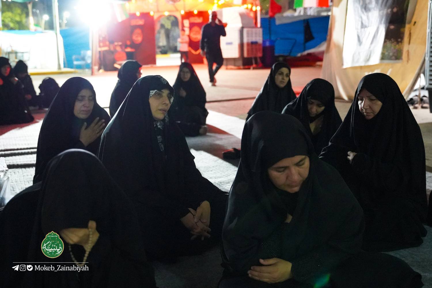 برپایی محفل معنوی هیئت محبان‌الرضا(ع) در قرارگاه زینبیه شهر کربلا