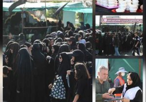 برپایی موکب شهدای شرکت پالایش نفت تهران در راهپیمایی جاماندگان اربعین
