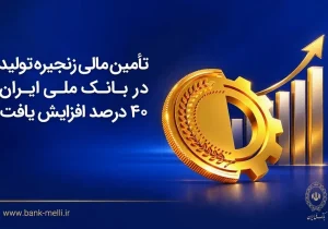 تأمین مالی زنجیره تولید در بانک ملی ایران ۴۰درصد افزایش یافت
